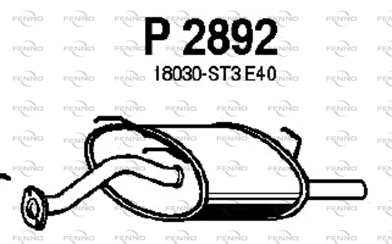FENNO hátsó hangtompító - P2892 - TothCarparts