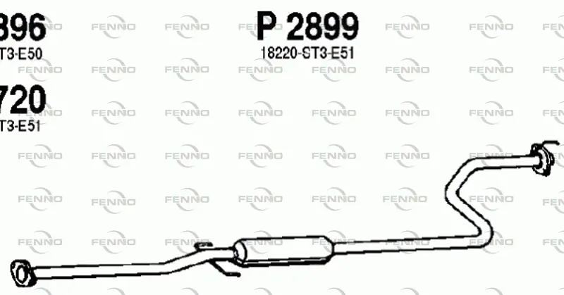 FENNO középső hangtompító - P2899 - TothCarparts
