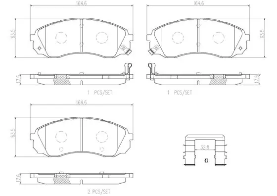 BREMBO fékbetétkészlet, tárcsafék - P30041N - TothCarparts