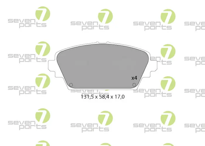 7 SEVEN PARTS fékbetétkészlet, tárcsafék - SVP20901 - TothCarparts