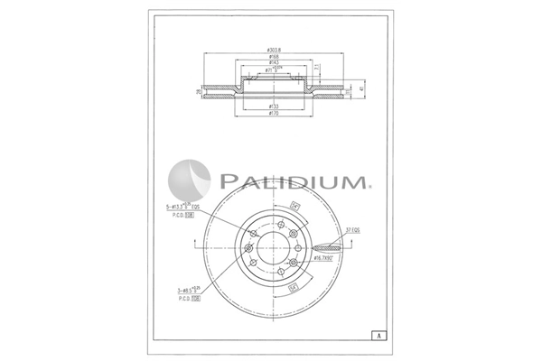 ASHUKI by Palidium féktárcsa - P330-249 - TothCarparts