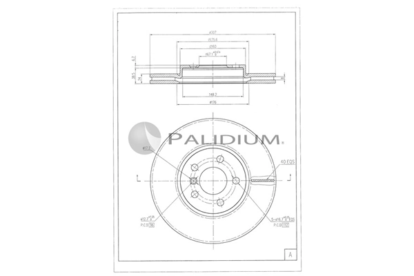 ASHUKI by Palidium féktárcsa - P330-260 - TothCarparts
