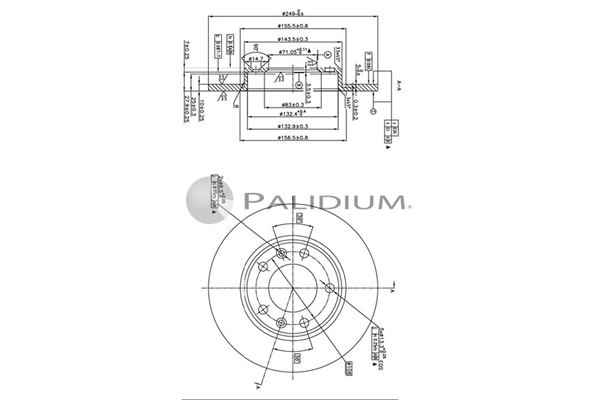 ASHUKI by Palidium féktárcsa - P331-124 - TothCarparts