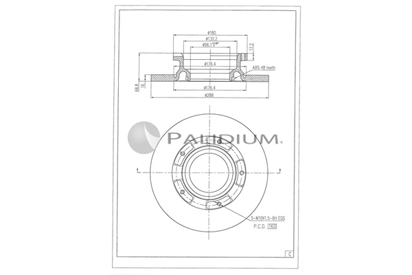 ASHUKI by Palidium féktárcsa - P331-130 - TothCarparts