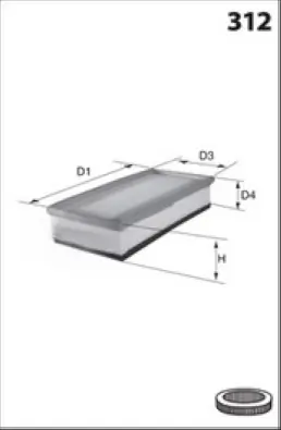 MISFAT légszűrő - P345A - TothCarparts