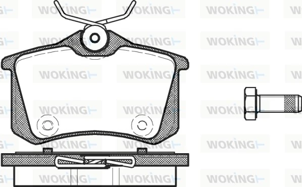 WOKING fékbetétkészlet, tárcsafék - P3633.14 - TothCarparts