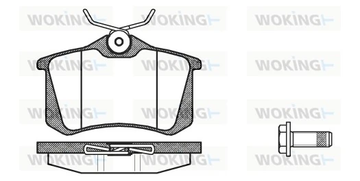 WOKING fékbetétkészlet, tárcsafék - P3633.92 - TothCarparts
