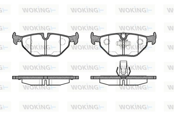 WOKING fékbetétkészlet, tárcsafék - P3653.15 - TothCarparts