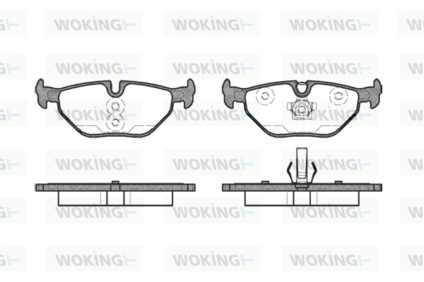 WOKING fékbetétkészlet, tárcsafék - P3653.41 - TothCarparts