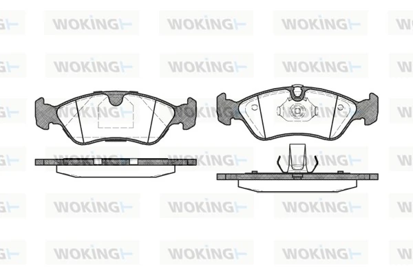 WOKING fékbetétkészlet, tárcsafék - P3863.50 - TothCarparts