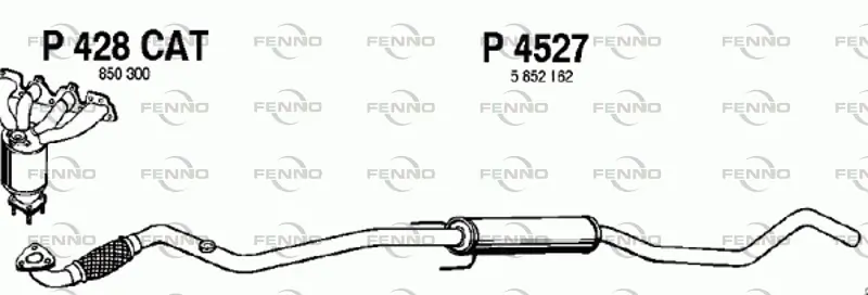 FENNO középső hangtompító - P4527 - TothCarparts