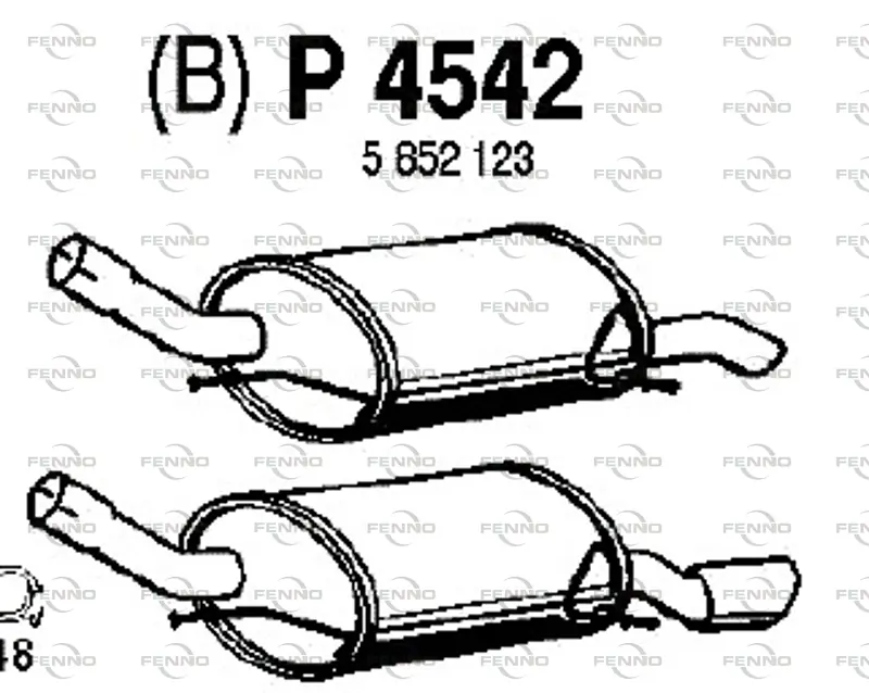 FENNO hátsó hangtompító - P4542 - TothCarparts