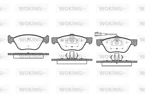 WOKING fékbetétkészlet, tárcsafék - P4893.21 - TothCarparts