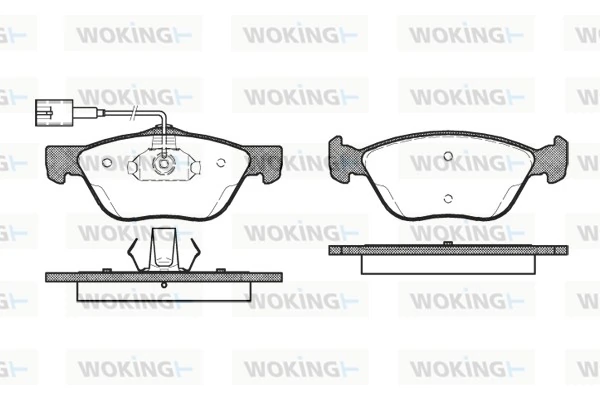 WOKING fékbetétkészlet, tárcsafék - P4893.42 - TothCarparts
