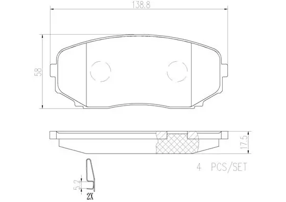 BREMBO fékbetétkészlet, tárcsafék - P49040N - TothCarparts