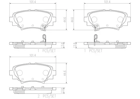 BREMBO fékbetétkészlet, tárcsafék - P49049N - TothCarparts
