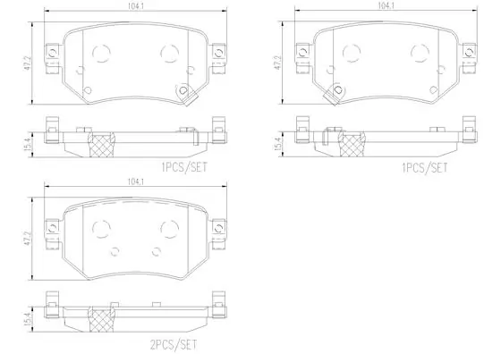BREMBO fékbetétkészlet, tárcsafék - P49059N - TothCarparts