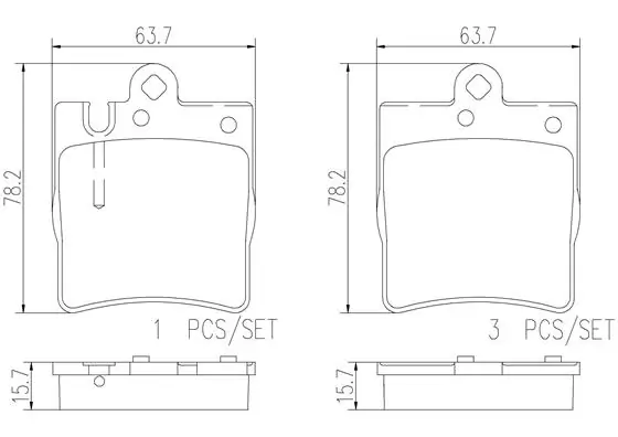 BREMBO fékbetétkészlet, tárcsafék - P50033N - TothCarparts