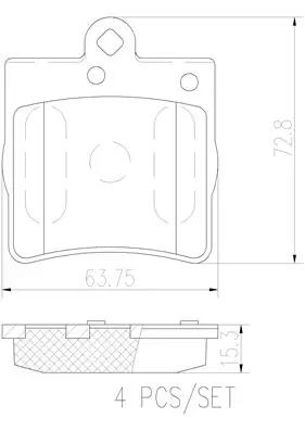 BREMBO fékbetétkészlet, tárcsafék - P50072N - TothCarparts