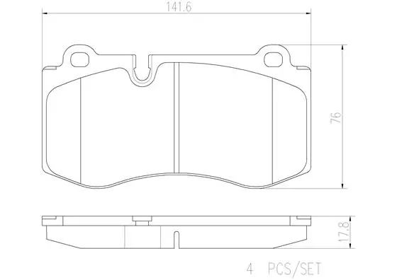 BREMBO fékbetétkészlet, tárcsafék - P50074N - TothCarparts