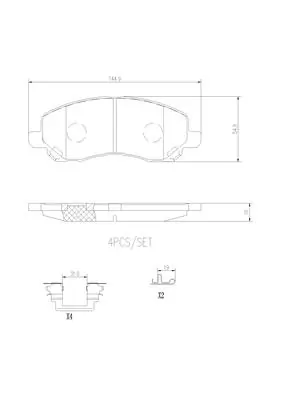 BREMBO fékbetétkészlet, tárcsafék - P54030N - TothCarparts