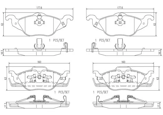 BREMBO fékbetétkészlet, tárcsafék - P59030N - TothCarparts