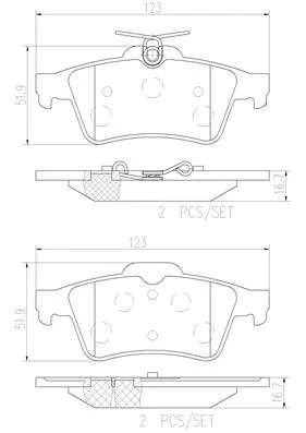 BREMBO fékbetétkészlet, tárcsafék - P59042N - TothCarparts