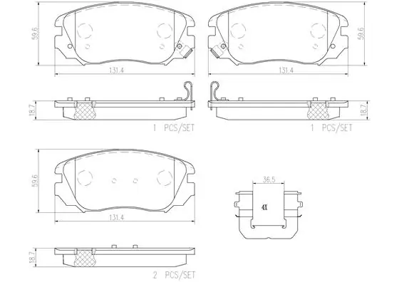 BREMBO fékbetétkészlet, tárcsafék - P59054N - TothCarparts
