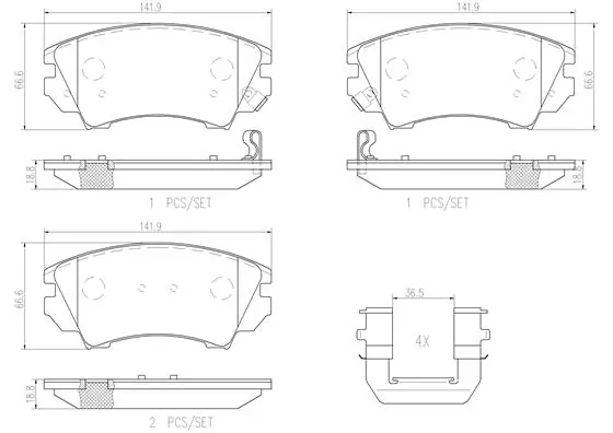BREMBO fékbetétkészlet, tárcsafék - P59055N - TothCarparts