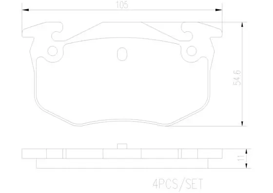 BREMBO fékbetétkészlet, tárcsafék - P61032N - TothCarparts