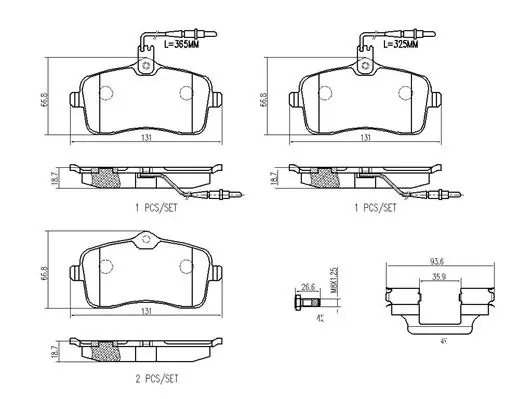BREMBO fékbetétkészlet, tárcsafék - P61109N - TothCarparts