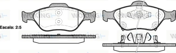 WOKING fékbetétkészlet, tárcsafék - P6663.12 - TothCarparts