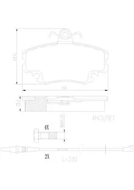 BREMBO fékbetétkészlet, tárcsafék - P68008N - TothCarparts