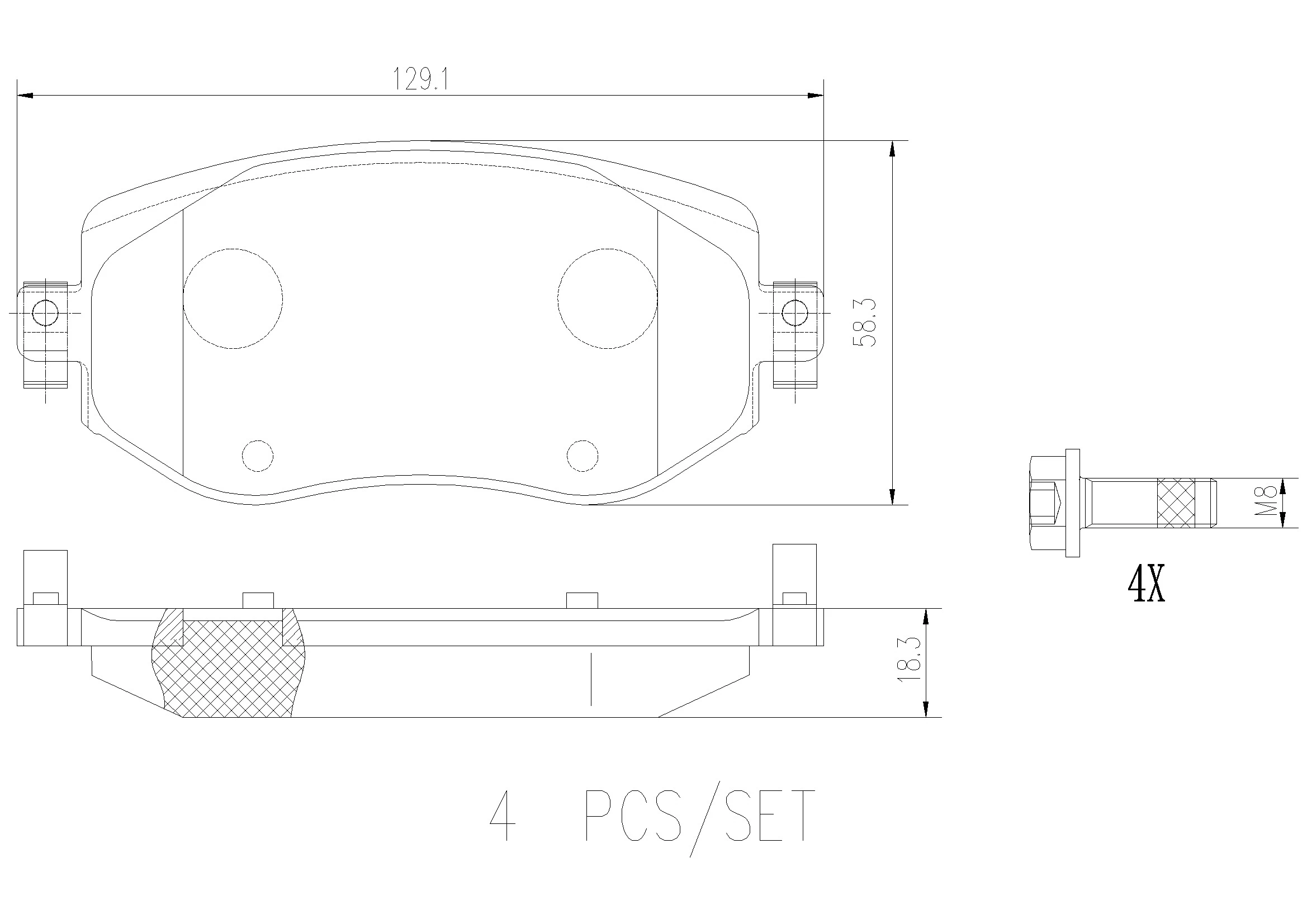 BREMBO fékbetétkészlet, tárcsafék - P68068N - TothCarparts