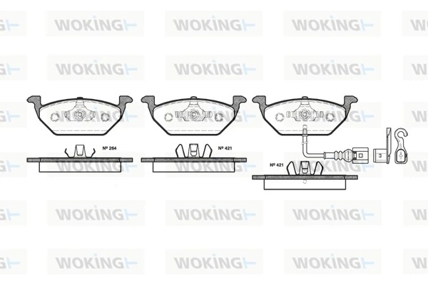 WOKING fékbetétkészlet, tárcsafék - P7333.21 - TothCarparts