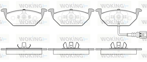 WOKING fékbetétkészlet, tárcsafék - P7333.41 - TothCarparts