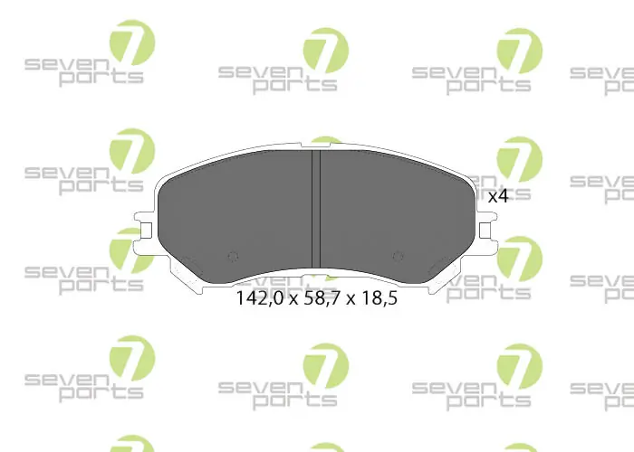 7 SEVEN PARTS fékbetétkészlet, tárcsafék - SVP29440 - TothCarparts