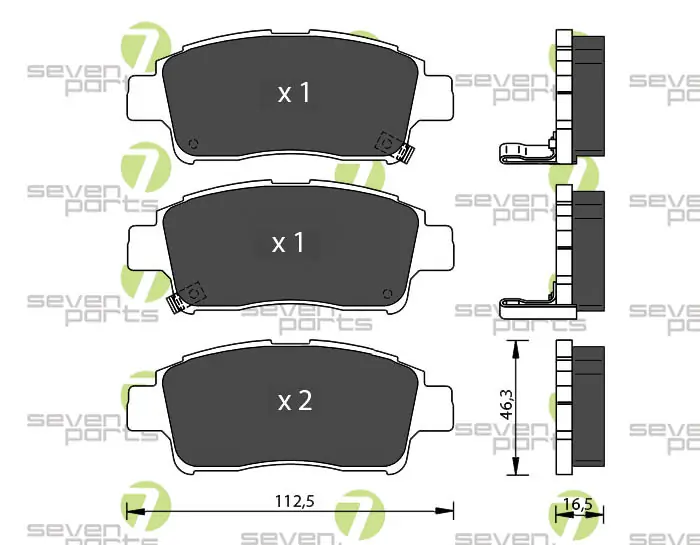 7 SEVEN PARTS fékbetétkészlet, tárcsafék - SVP20140 - TothCarparts