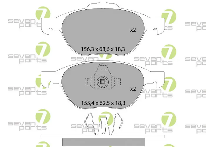 7 SEVEN PARTS fékbetétkészlet, tárcsafék - SVP26920 - TothCarparts