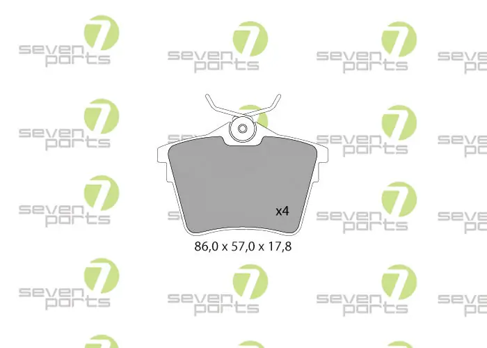7 SEVEN PARTS fékbetétkészlet, tárcsafék - SVP23130 - TothCarparts