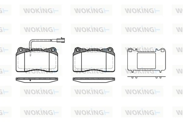 WOKING fékbetétkészlet, tárcsafék - P7663.51 - TothCarparts