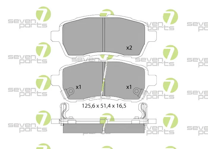 7 SEVEN PARTS fékbetétkészlet, tárcsafék - SVP23690 - TothCarparts