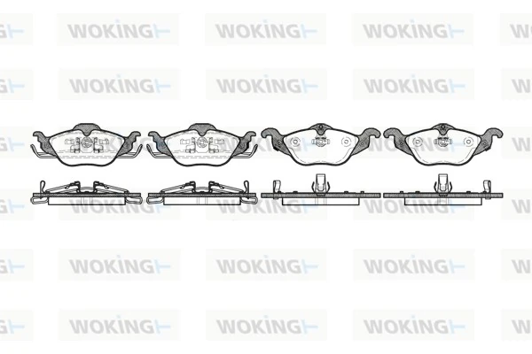 WOKING fékbetétkészlet, tárcsafék - P7843.02 - TothCarparts
