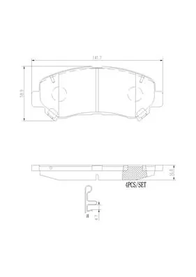 BREMBO fékbetétkészlet, tárcsafék - P79028N - TothCarparts