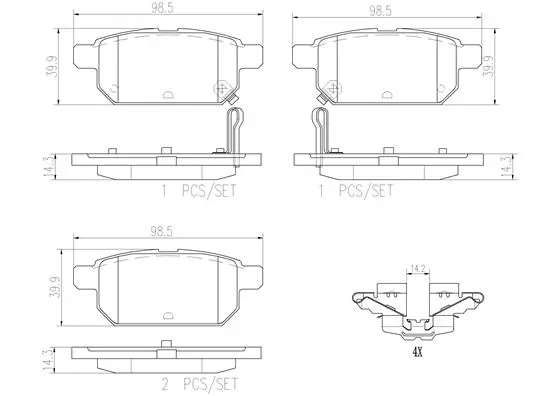 BREMBO fékbetétkészlet, tárcsafék - P79029N - TothCarparts