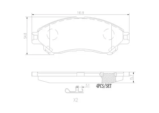 BREMBO fékbetétkészlet, tárcsafék - P79032N - TothCarparts