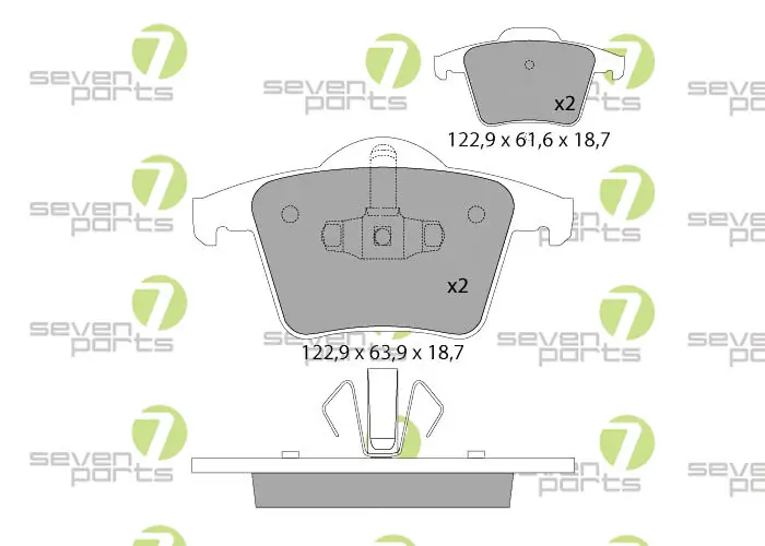 7 SEVEN PARTS fékbetétkészlet, tárcsafék - SVP24040 - TothCarparts