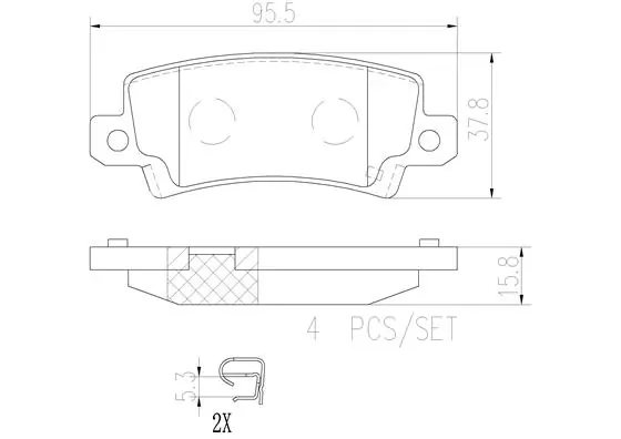 BREMBO fékbetétkészlet, tárcsafék - P83065N - TothCarparts