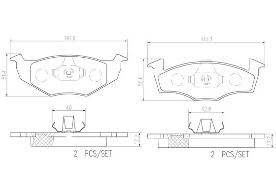 BREMBO fékbetétkészlet, tárcsafék - P85025N - TothCarparts