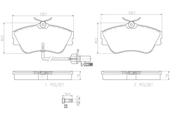 BREMBO fékbetétkészlet, tárcsafék - P85029N - TothCarparts